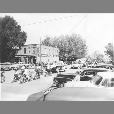 Children Ride Decorated Bicycles in Twin Bridges Parade circa 1950