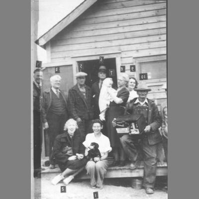 Family photograph with dogs.
