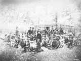 Large Group of People Enjoying a Church Picnic in the Bear Gulch