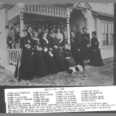 Group of Women Pose on Front Porch 1905
