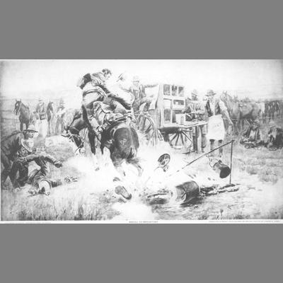 A Bronco Bucking in the Middle of Pioneer