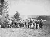 Upper Geyser Basin - Group of Men Posing With Rifles