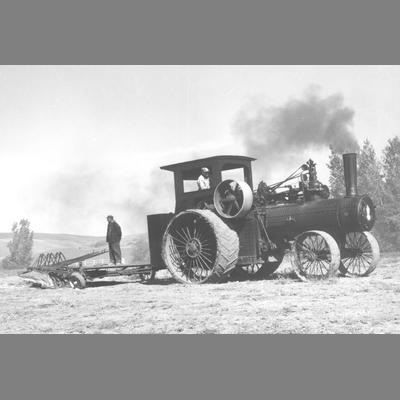 Steam Tractor Pulling Spring Harrow