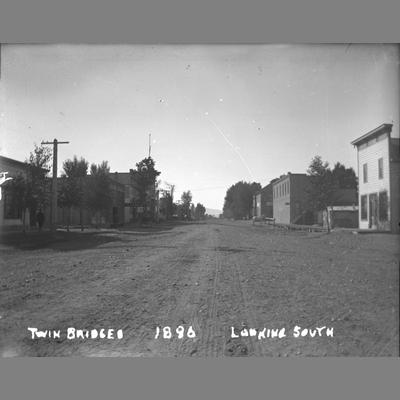 Looking South Down Main Street in Twin Bridges, 1896