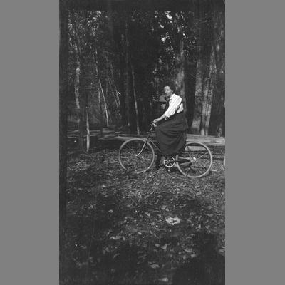 A Woman Riding a Bicycle