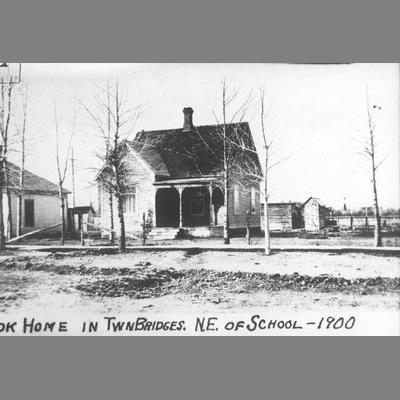 Brook's wooden framed home in Twin Bridges, Montana 1900.