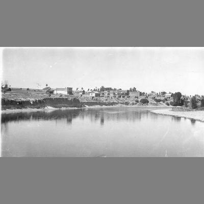 View of Silverstar from the banks of the Jefferson River in Montana.