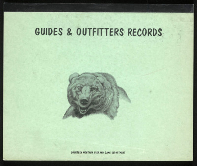 Outfitter's report book, 1969 June 9-September 22