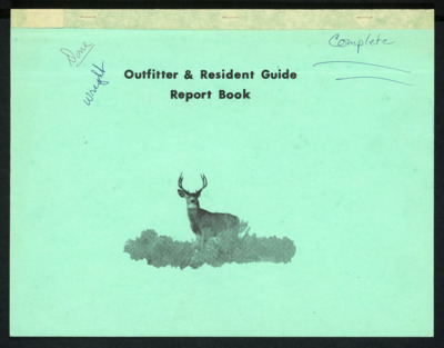 Outfitter's report book, 1980 July 14-August 8