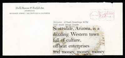 Advertising correspondence, David Bascom