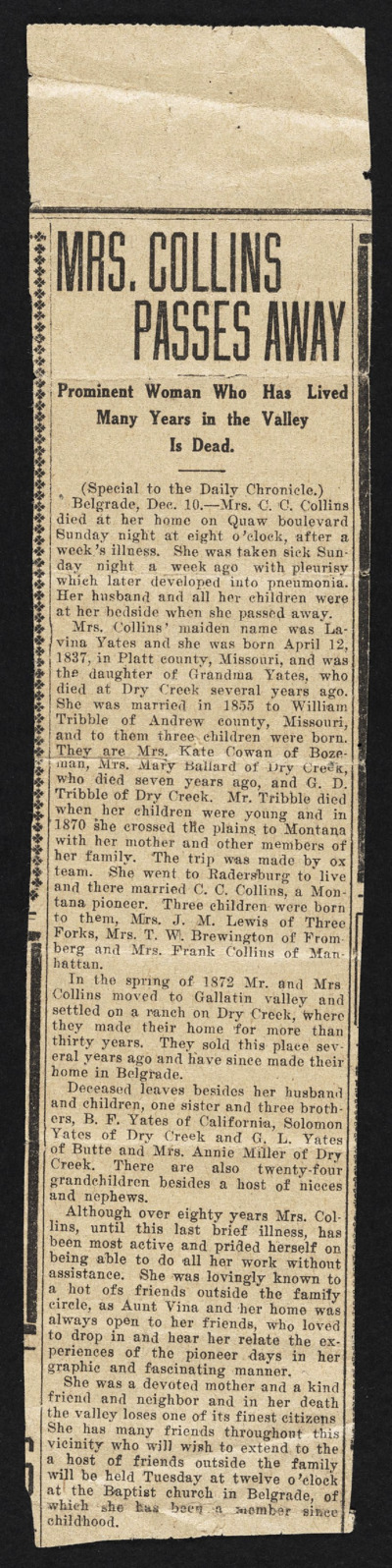 Biographical Material - Lilly Family Genealogy