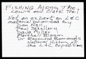 Literary Productions - Fishing Along the Lewis and Clark Trail - lecture notes