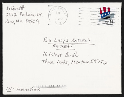Business Records - Angler's Retreat reservations/correspondence
