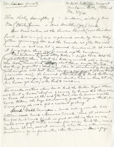 Michener family--McGill letter from Margaret Michener Kelly