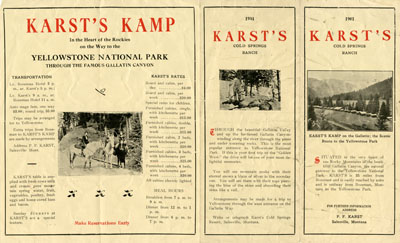 Karst's Kamp In the Heart of the Rockies Brochure