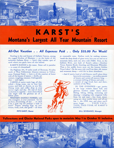 Karst's Montana's Largest All Year Mountain Resort Brochure