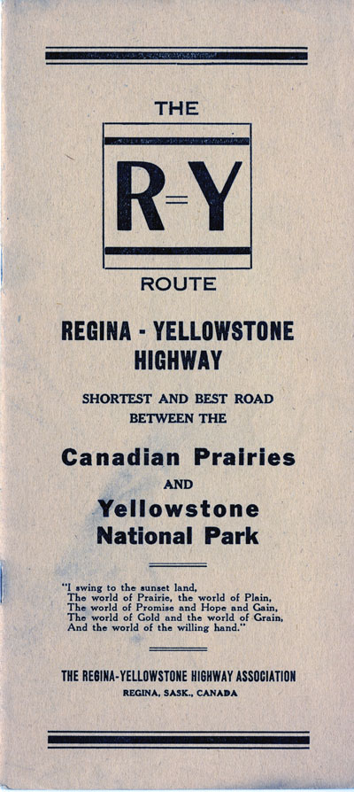 The Regina-Yellowstone Highway Brochure