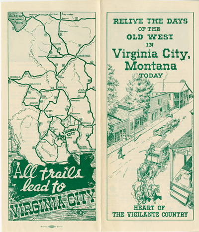 Relive the Days of the Old West in Virginia City, Montana Brochure