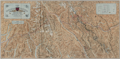 The Canadian Pacific Rockies Map 1927