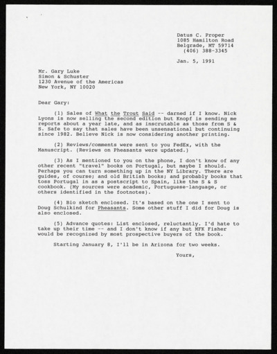 <i>The Last Old Place</i> - contracts, etc.