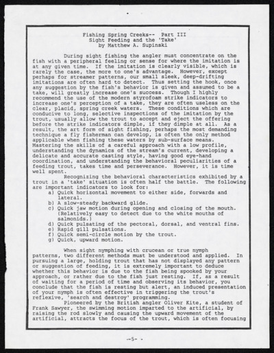 Fly Fishing Methods: Nymph Methods