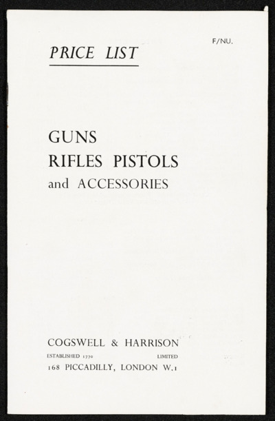 Guns and Shooting: English