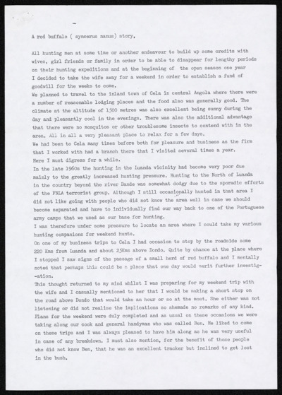 Hunting: Big Game - Foreign