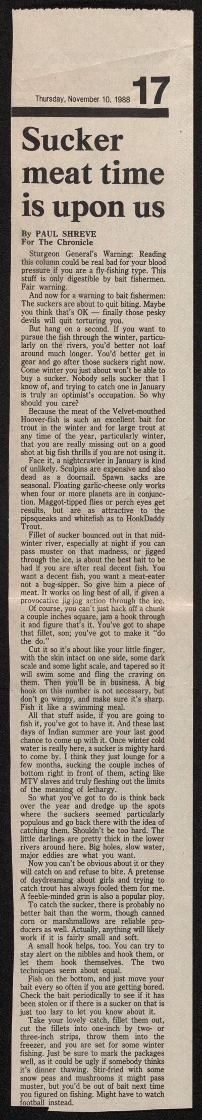 Other Fish and Fishing: Miscellaneous