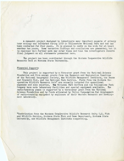 Grizzly Bear Statistics