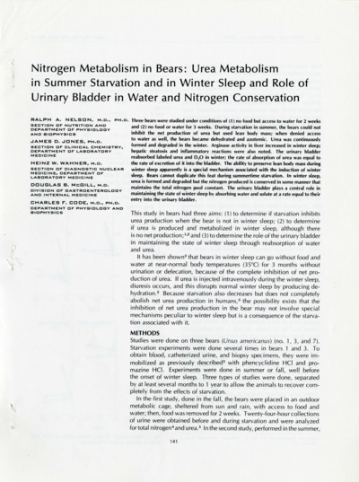 Chapter 6 Bear Physiology and Hibernation