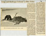 Jackson Hole Guide, Grizzly Bear Statement, Correspondence