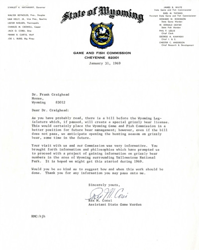 Hunting Bill Study, Mr. Rex M. Corsi