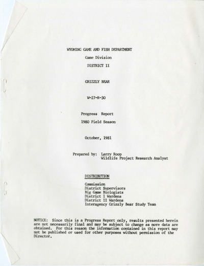 Articles and Letters Regarding Grizzly