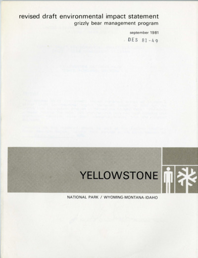 Revised Draft Environmental Impact Statement Grizzly Bear Management