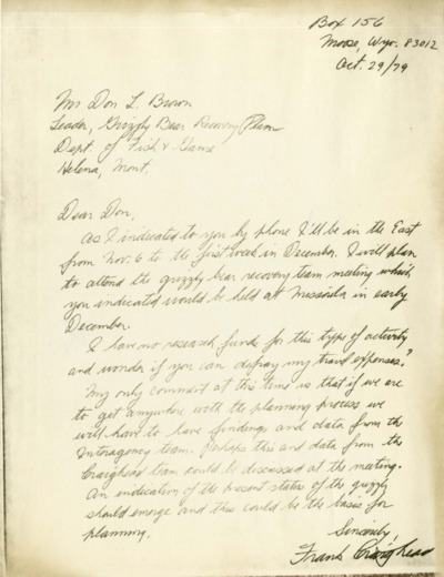 Grizzly Recovery Team Plan