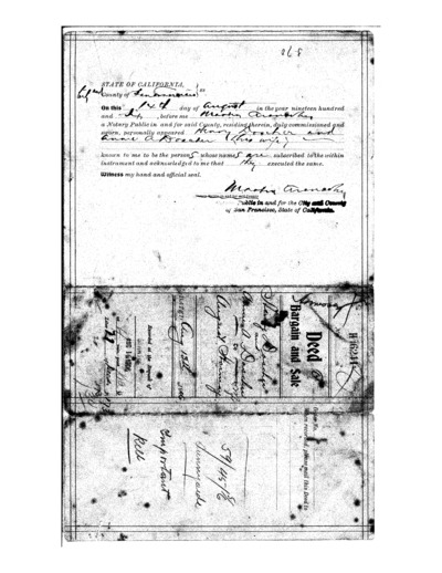 Title and Mortgages, 101 Acadia Street, San Francisco, California