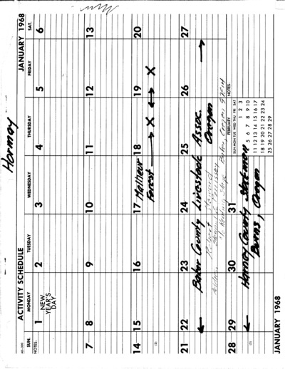 1968 - Calendar
