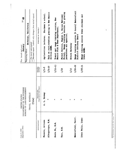 1969 - Travel Itinerary