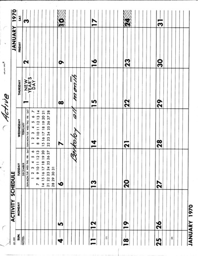 1970 - Calendar