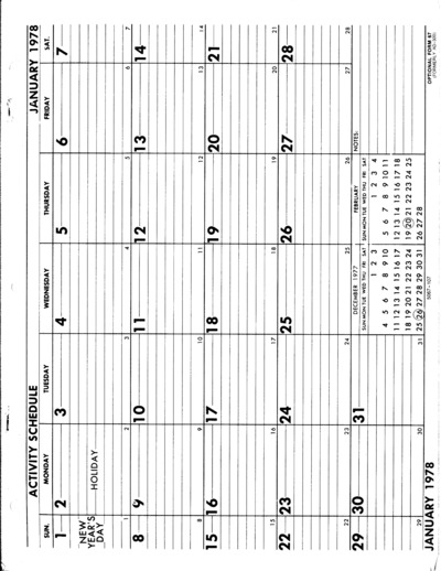 1978 - Calendar