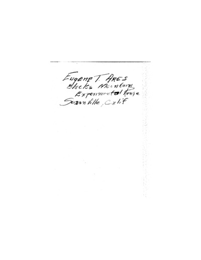 Diary of Eugene T. Ares - August 1947 to September 1947