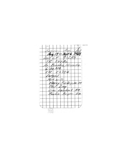 A.L. Hormay - Diary August 1969 to October 1969