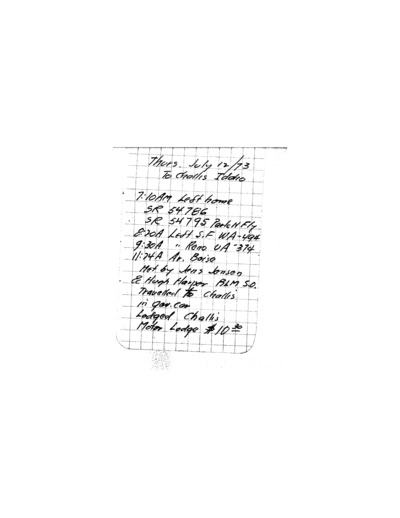 A.L. Hormay - Diary July 1973 to September 1973