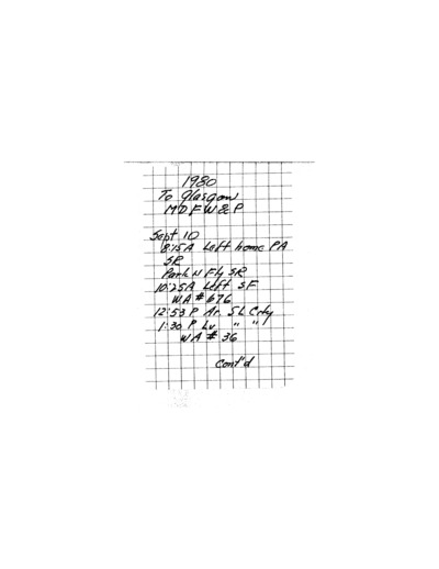 A.L. Hormay - Diary September 1980 to October 1980