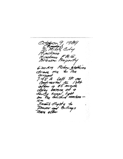 A.L. Hormay - Diary October 1989