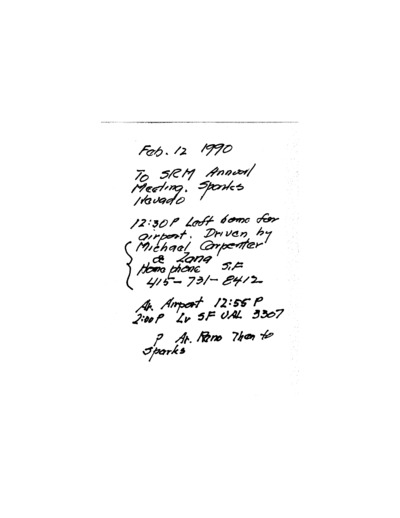 A.L. Hormay - Diary February 1990 to September 1990