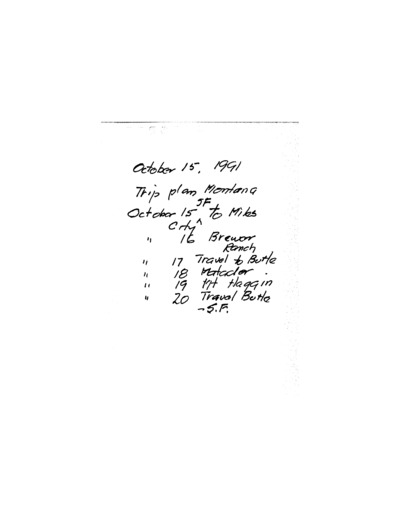 A.L. Hormay - Diary October 1991