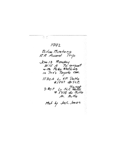 A.L. Hormay - Diary January 1992