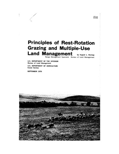 Principles of Rest-Rotation Grazing and Multiple-Use Land Management