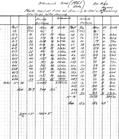 Purshia tridentata Survival Inside and Outside Exclosure